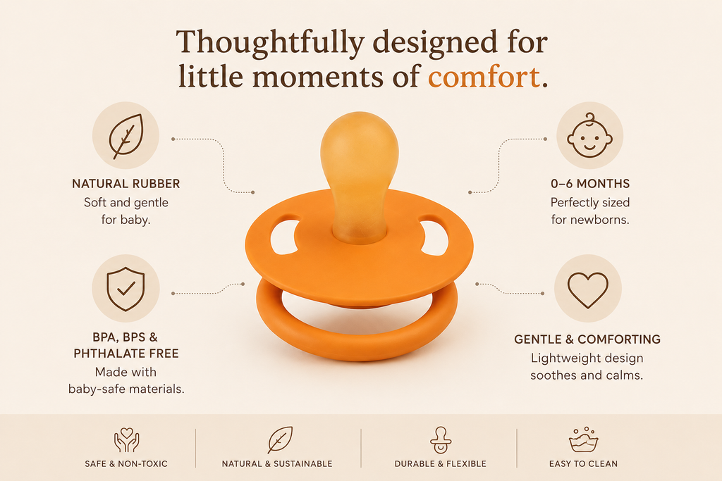 Love Noobs Natural Rubber Pacifier
